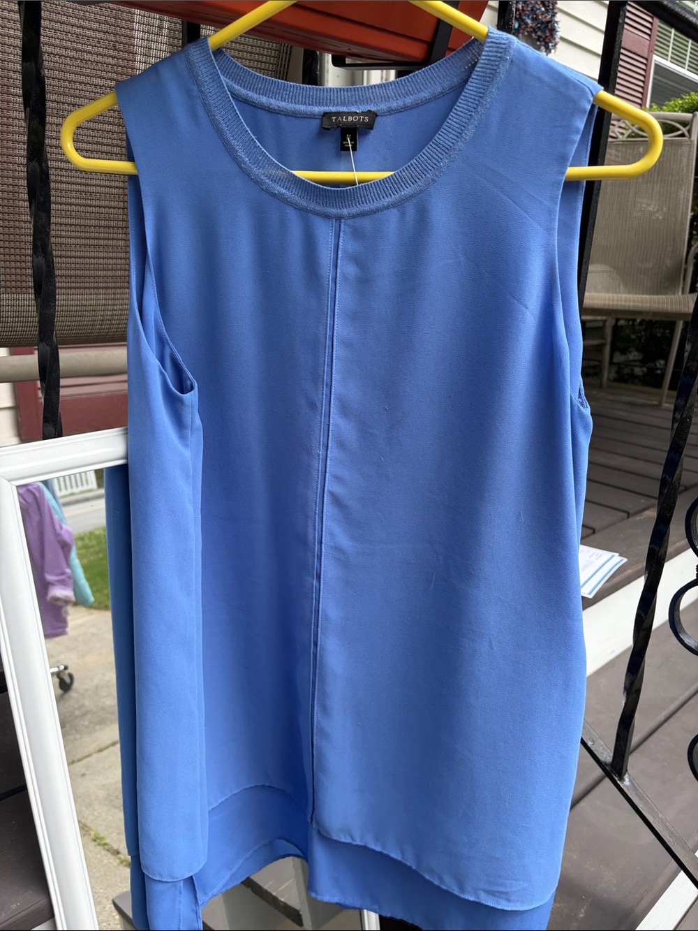 Talbots Periwinkle Round-Neck Sleeveless Tank Top